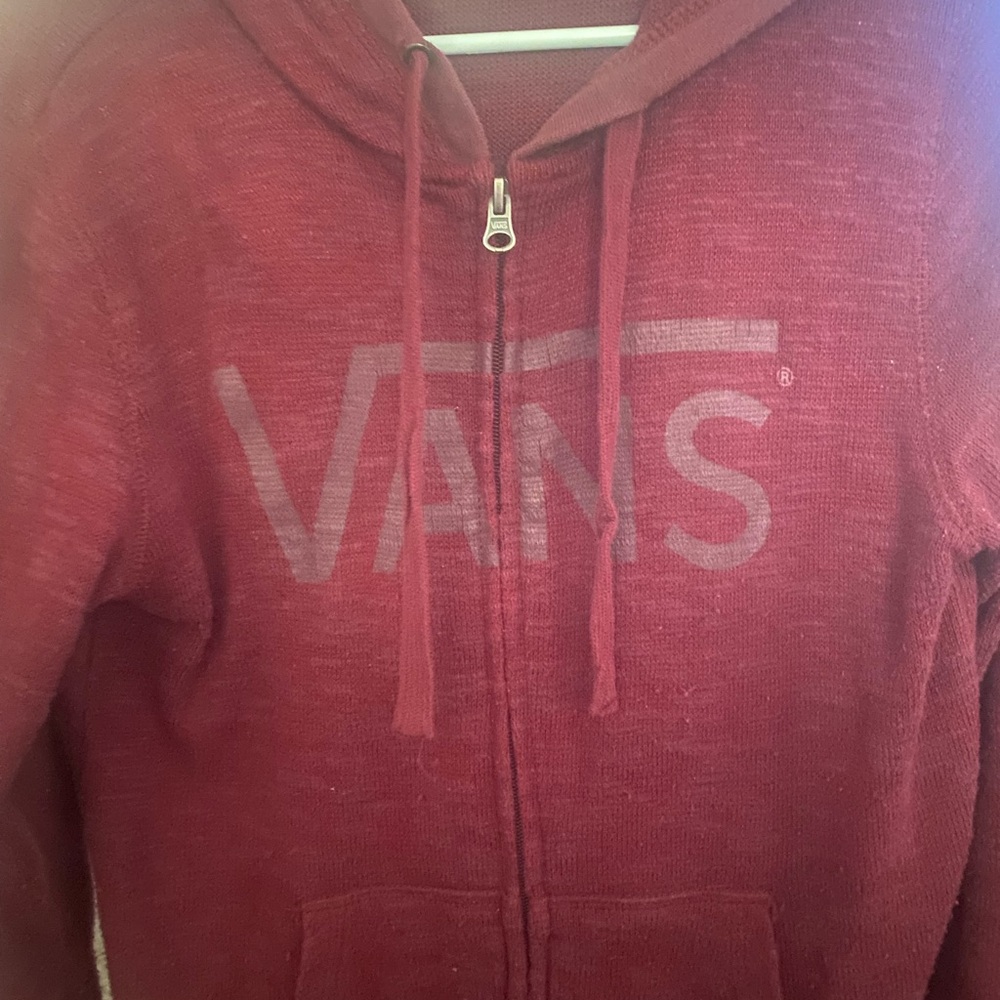 Vans Burgundy Knit Sweater - Picture 2 of 3